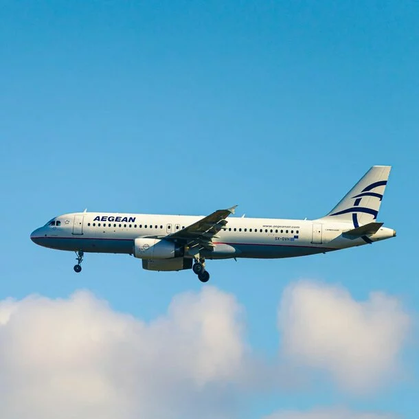 Aegean Airlines Airbus mit erheblicher Verspätung