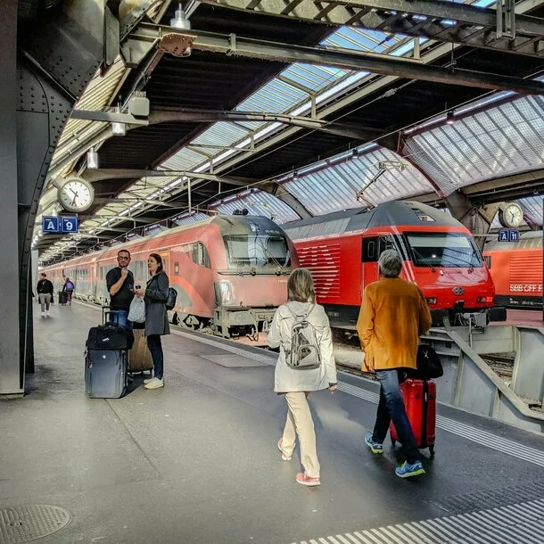 Bahn vom Zürich Flughafen zum Hauptbahnhof