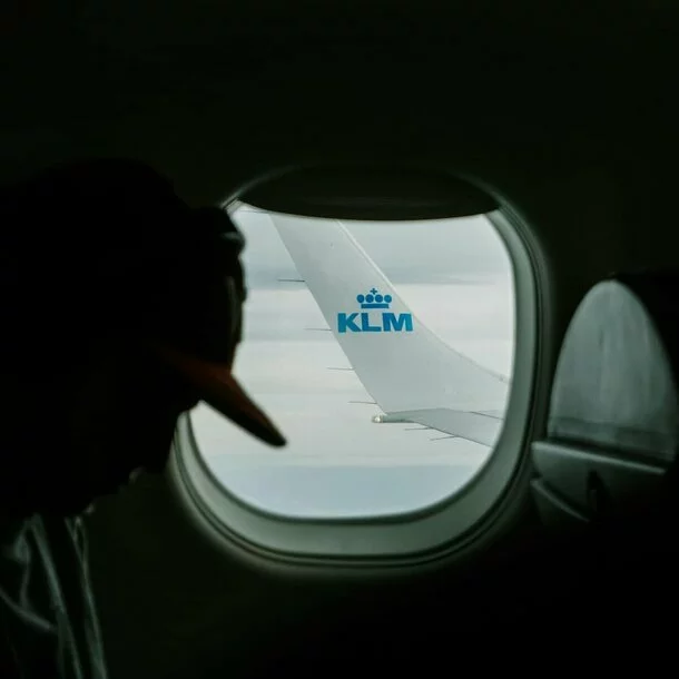 Flugprobleme mit einem KLM Flugzeug am Flughafen