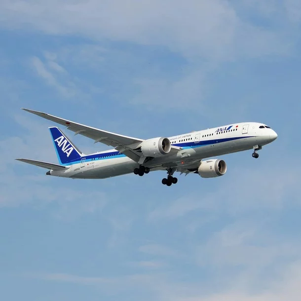 All Nippon Airways Flugzeug - Symbol für Flugverspätung und Flugausfall